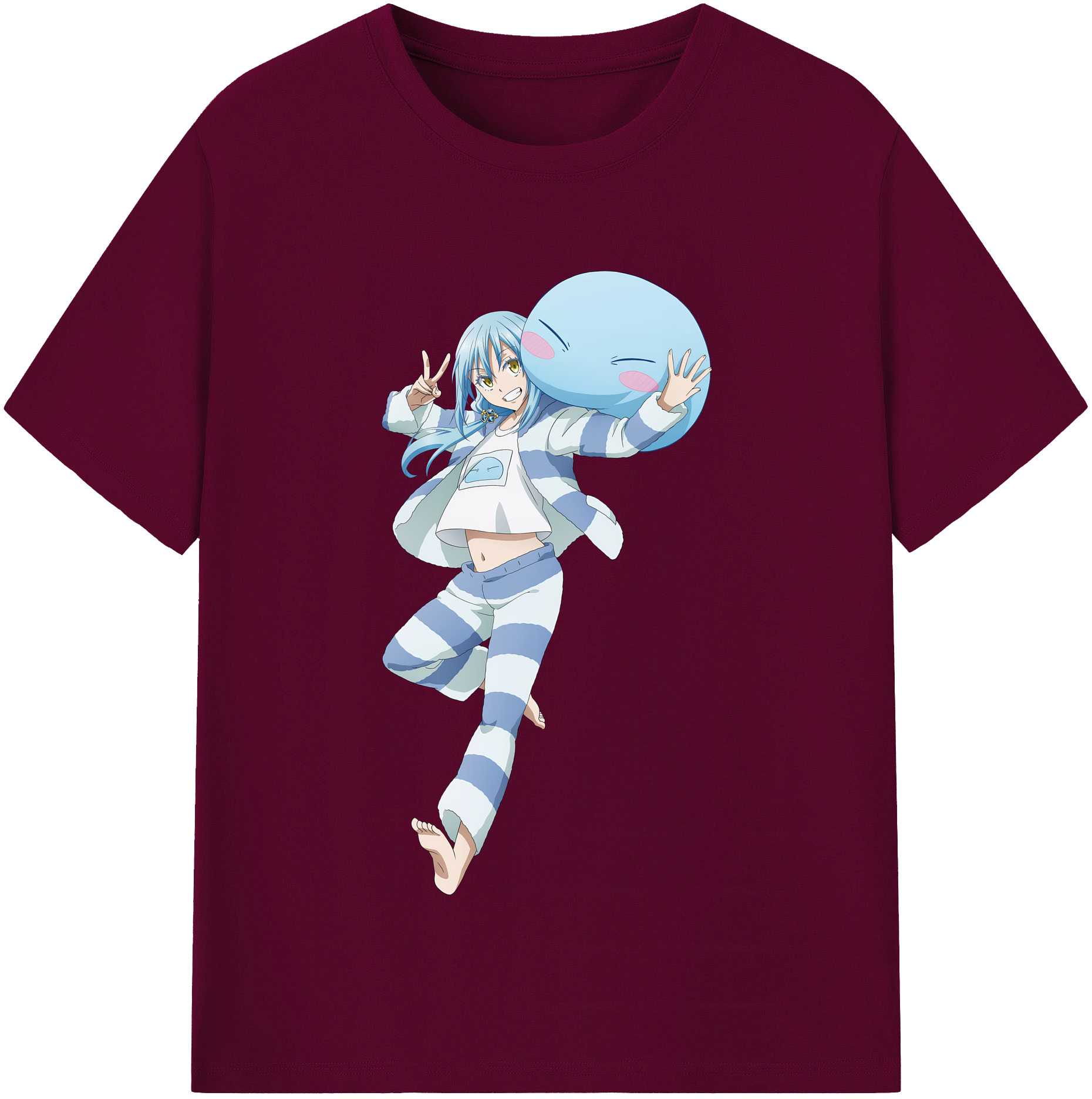 （画像用） 転スラ Regarding Reincarnated to Slime レディースカジュアルプリントTシャツ（綿100％）